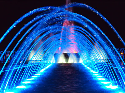 Musical Fountain in the Lake from Kazakhstan